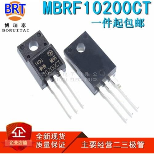 10pcs/lot MBRF10200CT B10200G TO220F Schottky Darrier Diodes 10A200V