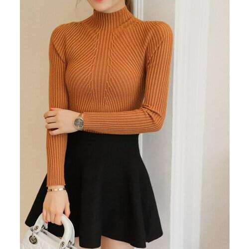 2019 Hot Sale Blusas De Inverno Feminina Poncho Ohclothing New Winter O Neck Sleeved Pullover Sweater Shirt Stretch Slim Girl