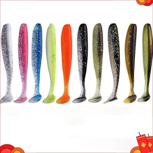 50 Pcs/Lot 7cm 10cm Soft Lure Shad Wobbler Silicone Bait Sea Worm Swimbait Streamer Silicone Lure spinnerbait accessories