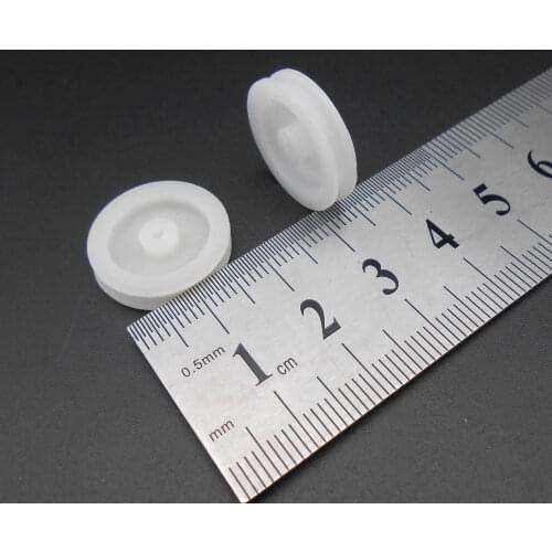 500PCS 19.6MM Plastic Pulley Gear Model Motor Wheels dia.19.6mm Shaft axle hole dia.2mm 1.95MM 500PCS/LOT NEW White *FD021X500