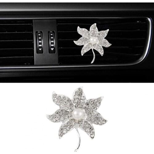 80% Hot Sales!! 35g Car Rhinestone Decal Man-made Pearl Fix Tightly Metal Crystal Shiny Car Outlet Clip for Vehicle