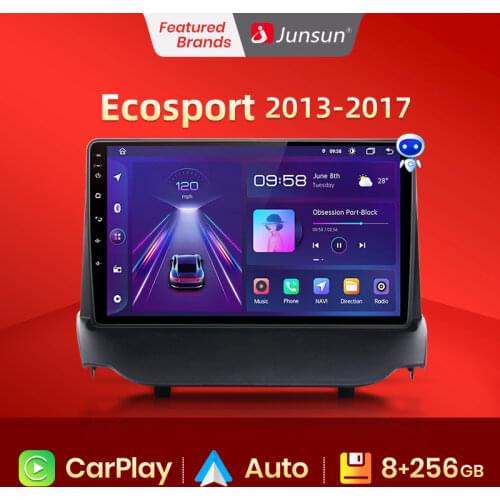 Junsun V1 Android 10.0 AI Voice Control 4G Carplay DSP Car Radio Multimedia Player GPS For Ford Ecosport 2013-2017 2din no dvd