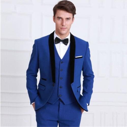 Blazer Masculino Mens Suit (jacket+pants+vest) Popular Blazer Special Design Shawl Lapel Wedding/dinner Party Wear Tuxedos