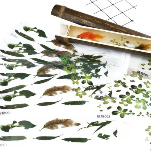 16 Pcs/set DIY Crystal Epoxy Filler 3D Resin Painted Goldfish Leaf Duckweed Filling Crafts Making Material Sticker PXPB