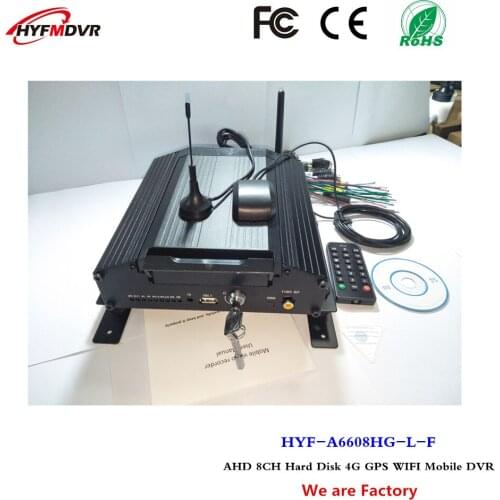 H.264 wide voltage 4G GPS WiFi video recorder remote monitoring host 8CH HD HDD mobile DVR support Japanese language