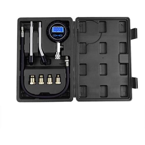 Compression Tester Tool LCD Screen Four Unites Gauge Car Compression Testing Gauge Set With Portable Box Four Unites Testing Kit
