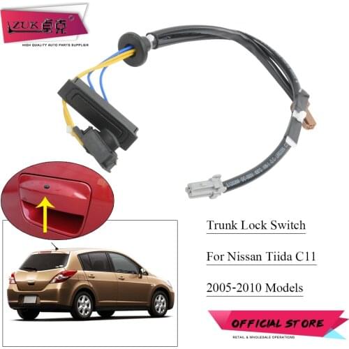 ZUK Luggage Switch Button Trunk Lock Release Switch For Nissan For Tiida Versa Latio C11 2005 2006 2007 2008 2009 2010