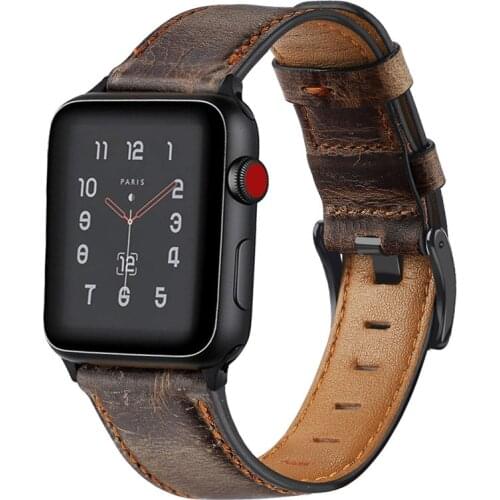 Leahter Watch Strap For Apple Watch 6 SE Band 44mm 40mm iWatch 5 4 Watchbands For Applewatch 3 42mm 38mm Bracelet Accessories