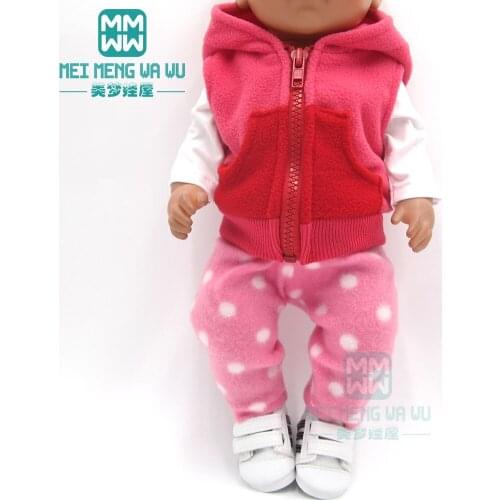 Doll clothes for 43cm new born doll accessories fashion baby One-piece clothes, vests, trousers