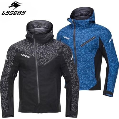 Lyschy Men Motorcycle Jacket Waterproof Outdoor Racing Ridng CE Armor Sport Jacket Cycling Clothing Moto Protective Gear S-5XL