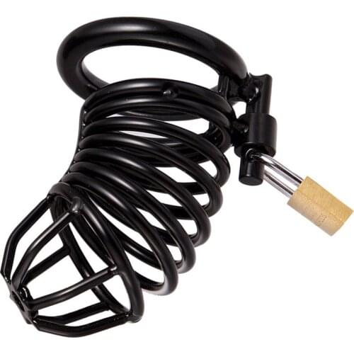 Male Chasity Devices Stainless Steel Penis Cage Cock Ring Metal Chastity Belt Lock Cage Self Trainer Sex Product for Men