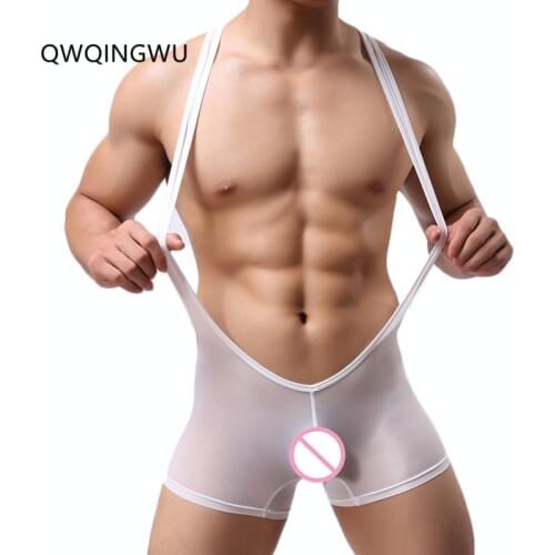 Mens Undershirt Sexy Underwear Breathable Mesh Men Tank Tops Men Bodysuit Undershirt Jumpsuit Shorts Men Sleepwear Nightwear