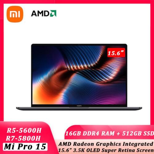 Xiaomi Laptop 2021 Pro15 Ryzen AMD R7 5800H OLED 3.5K Super Retina Screen 15.6inch 16GB/512GB 100%sRGB Windows10 office notebook