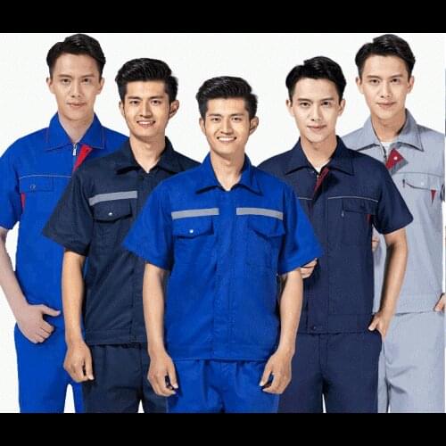 New Summer Work Clothing Men Women Thin Reflective Auto Repair Workshop Electricity Uniform Durable Labor Safety Worker Coverall