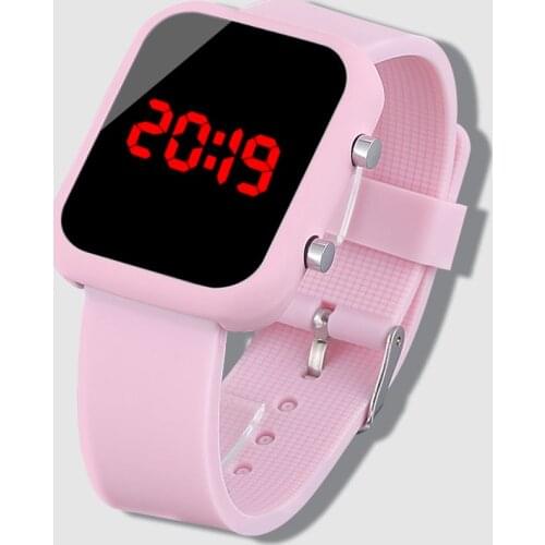 2019 New Brand Women Watches Square Digital Watch Silicone Wrist Watch Casual LED Watches Men Wristwatch Female Electronic Clock