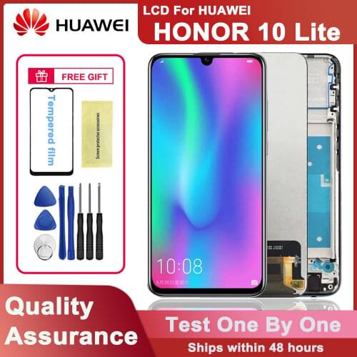 6.21" Original IPS LCD Display For Huawei Honor 10 Lite LCD Touch Screen Digitizer Assembly with Frame HRY-LX1 HRY-LX2 HRY-L21