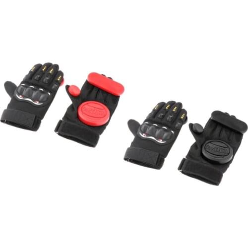 Downhill Skateboard Gloves Roller Long Board Slider Skateboard Turning Gloves Slide Brake Gloves With Slider Skate Accessories