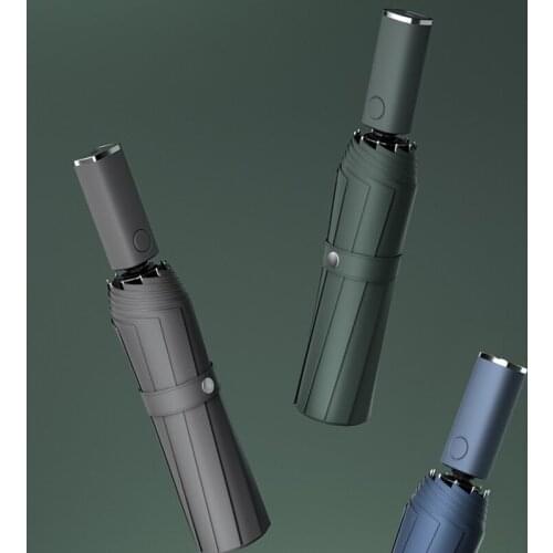 Fully Automatic Large Male and Female Rain and Rain Dual-Use Strong Student High-End Folding Double Car Rainstorm Dedicated