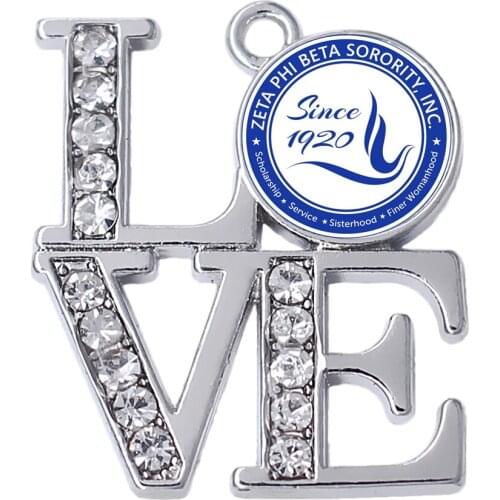 Custom Image Accept Scholarship Service Sisterhood Finer Womanhood Since 1920 Zeta Phi Beta Dove Charms Society Pendant Member