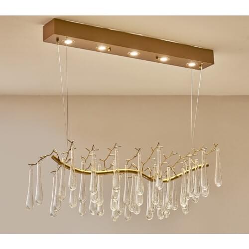 Post-modern tree branch chandelier bubble crystal lighting for dining room bar Cafe lamp porch art designer Restaurant luminaire