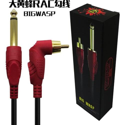 Premium BIGWASP RCA Jack Tattoo Clip Cord Supply