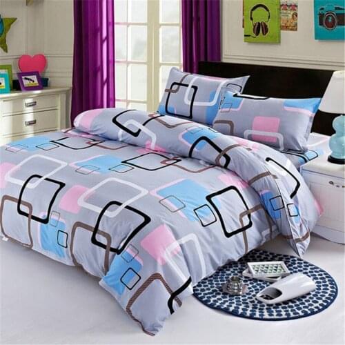 Geometry Simple Bedding Multi-size Home Textile Sheet Duvet Cover Pillowcase Single Piece Bedding Single Double Quilt Cover