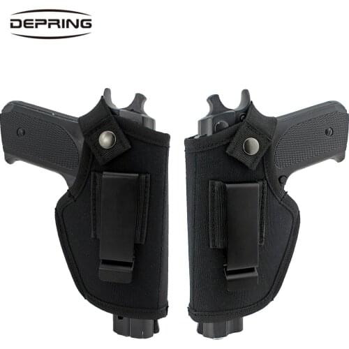Tactical Left Right Hand Draw Gun Holster Concealed Carry Adjustable Belt Holster with Metal Clip Universal Gun Holster Case