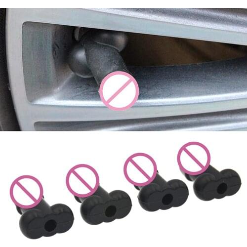 4pcs Universal Rubber Wheel Tire Valve Caps Stem Case Funny Car Accessories