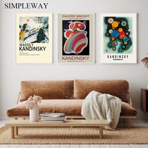 Wassily Kandinsky Canvas Art Print Vintage Painting Famous Abstract Poster Geometric Wall Picture Modern Living Room Home Decor