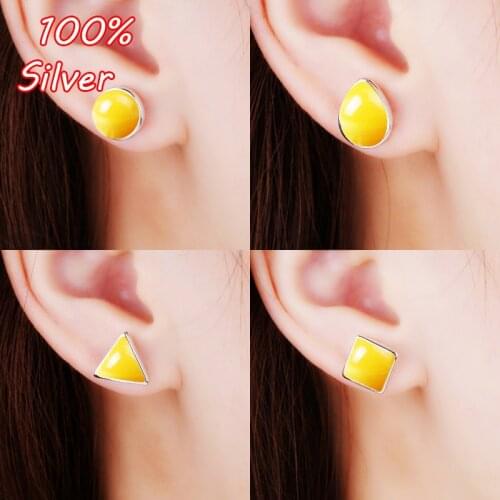925 Sterling Silver Color Womens Stud Earring Blanks Base Fit 8*8mm7*10mm Bead SettingsDIY Jewelry Making Accessories Wholesale
