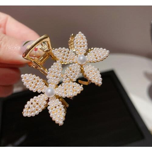 2021 New Opal Stone Hair Claws Clip For Women Heart Flower Hair Claw Large Size Hair Clamps Claw Clip Crab Hair Accessories Gift