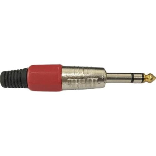 1PC 6.35 Plug 6.5mm connector 6.35 Two-channel plug Audio microphone connector