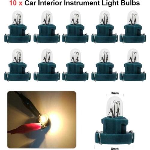 10pcs T3 LED 12V Car Auto Interior Instrument Light Bulbs Dashboard Lamps