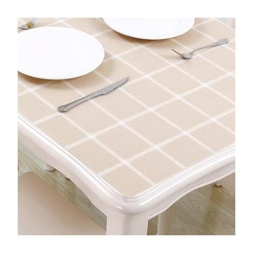 2019 new arrival transparent pvc table cloth 1.0mm soft glass oilproof table covers Protector Desk Pad Plastic Mat