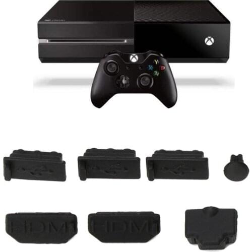 7Pcs Dust Plug Silicone Dust Proof Cover Stopper Dustproof Case Kits for xbox one X Gaming Console