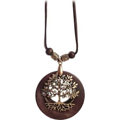 99CARATS SUMNI European and American Vintage wish tree necklace pendant accessories pendant women sweater chain long fashion