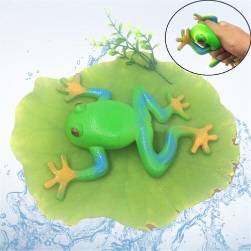 Big Green Frog Antistress Ball Play Joke Gag Toy Soft Rubber Frog 23GD