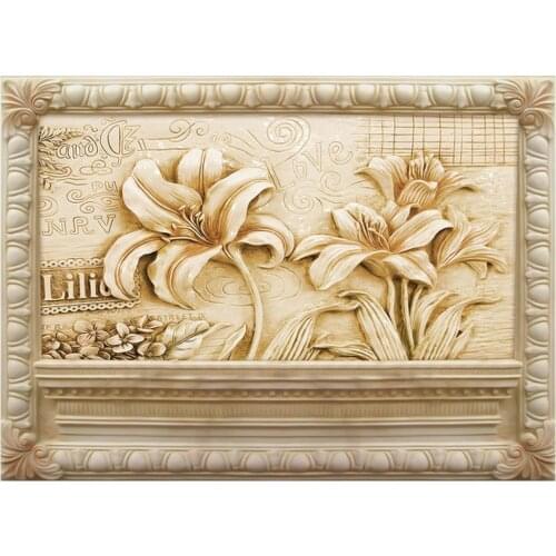 European - style sandstone screen TV relief wall background wall living 3d wallpaper Home Decoration