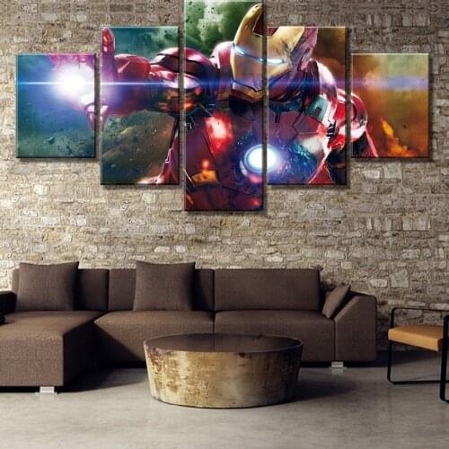 Canvas Painting 5 Piece HD Print Iron Armoring Movie Poster Painting Canvas Wall Art Picture Home Decoration Living Room