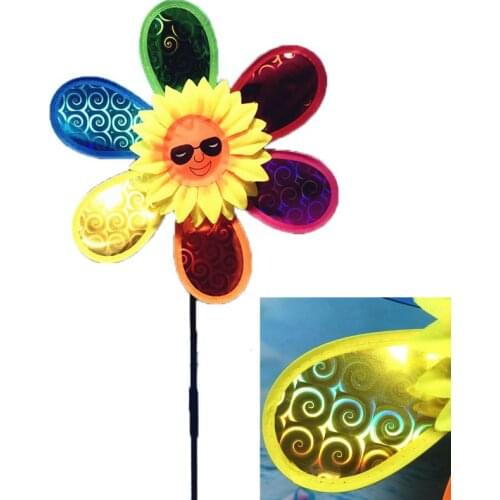 HX5D Sun Flower Colorful 3D Lovely Wind Spinner Windmill Toys For Decoration Garden Yard Outdoor Classic Toy Kids