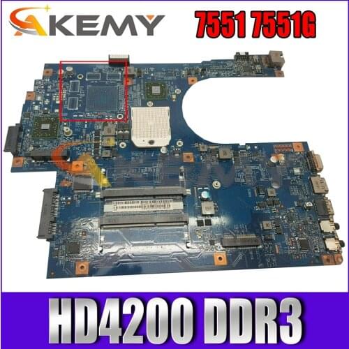AKEMY For Acer Aspire 7551 7551G Laptop Motherboard 48.4HP01.011 MBPT901001 MB.PT901.001 HD4200 DDR3