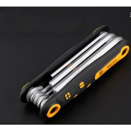 Folding screwdriver hexagonal set portable folding 8 sets folding plum blossom wholesale Multi-size screw driver tool set