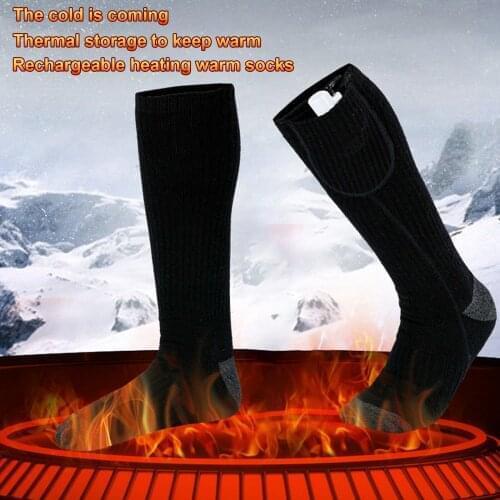 Electric Heated Socks Rechargeable Battery Powered Thermal Socks Boot Feet Warmer USB Thermal Outdoor Sports Socks Winter Warm