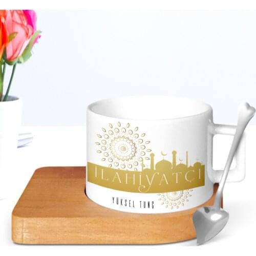Personalized Professional İlahiyatçı Wood Altlıklı Ceramic Cup-4