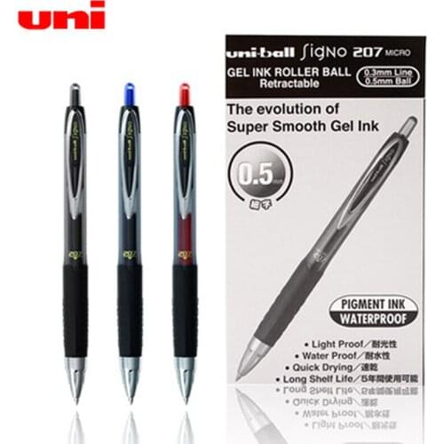 12 Pieces Uni-Ball Signo UMN-207 Retractable Gel Ink Pen 0.5 mm stylo 2018