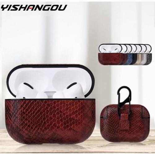 Sexy Snake Skin Bag Case For Apple AirPods Pro Bluetooth Wireless Earphone Leather Case For AirPods 1&2 Funda Charging Box Cases