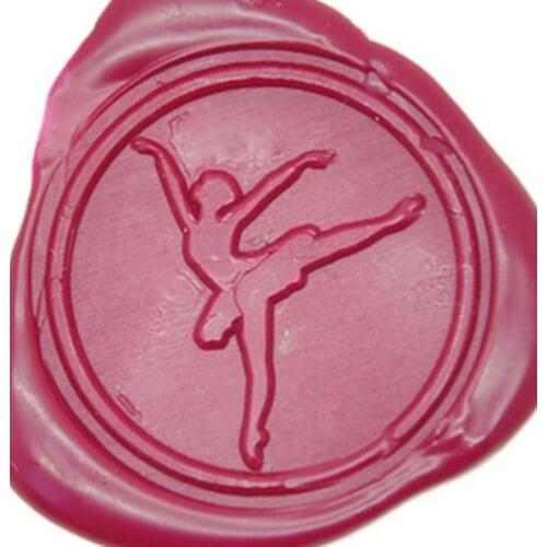 Ballerina Wax Seal Stamp, Brass Head with Wooden Handle, Wedding Invitation Wax Seal Sealing