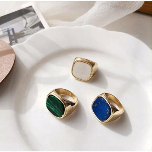Modern Pop Style Jewelry Gold-Plated Ring Ring Geometry Party Contracted Fashion Party gift