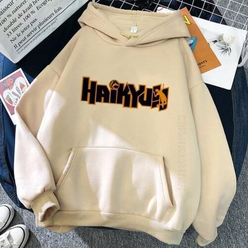 Hot Cartoon Haikyuu Hoodies Funny Japanese Anime Sweatshirt Harajuku Karasuno Fly High Graphic Streetwear Men Female