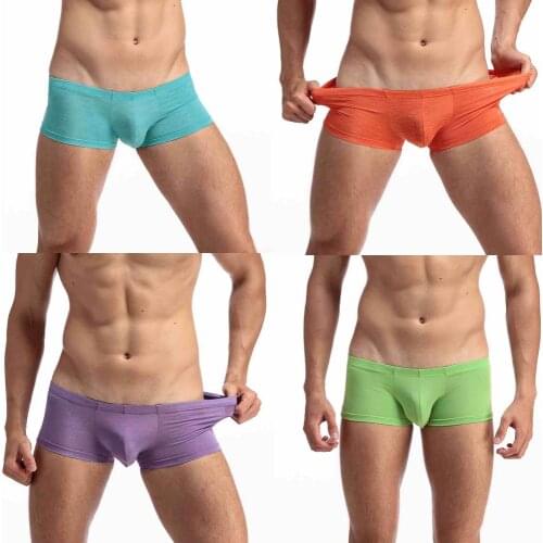 2017 Panties 4Pcs\lot Mens Underwear Polyester-cotton Boxers Men Sexy Boxer Plus Size Boxer underwear men